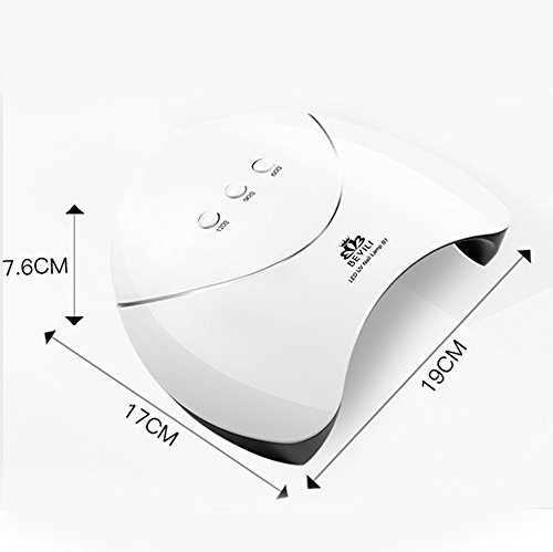 CLOOM Lámpara Secador De Uñas, LED/UV Gel Esmalte De Uñas Curado Luz Máquina, 3 Modos De Tiempo, Profesional Lámpara Para Uñas Manicura Shellac y en Gel Manicura/Pedicure Nail Art en El Hogar
