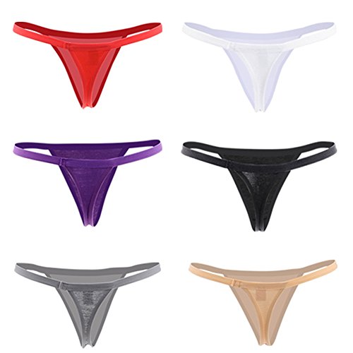 Closecret bargas Tangas para Mujer de algodón empaque 6pcs G-String de 6 Colores (L/XL(Cintura:77-86cm))