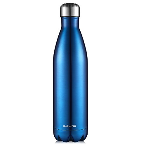 CMXING Botella De Agua 500ML/750ML de Doble Pared con Aislamiento de Botella de Agua de Acero Inoxidable para Mantener Sus Bebidas Caliente y Fría, Deportiva Botella Acero Inoxidable Térmica