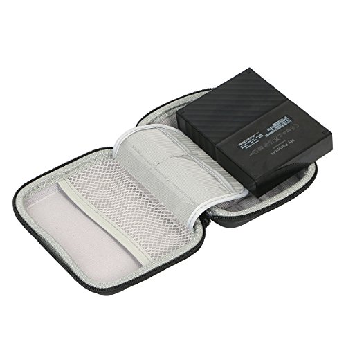co2CREA Viajar llevar Fundas Estuche Case para WD My Passport Disco Duro portátil de 1TB 2TB 3TB 4TB / Seagate Expansion portátil 500GB 1TB 2TB 3TB 4TB(travel case)
