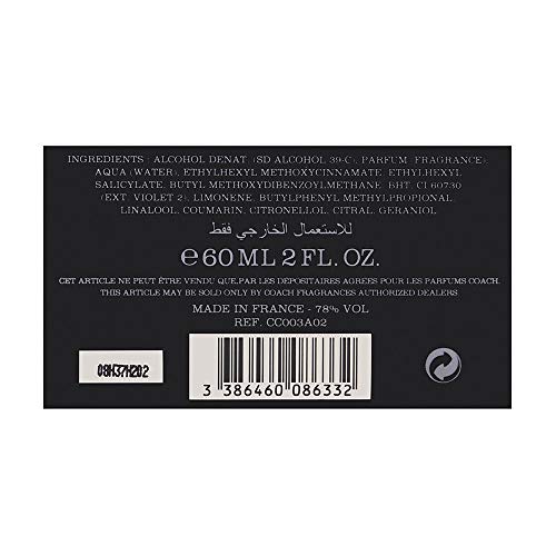 Coach Eau de Toilette para Hombre - 60 ml.