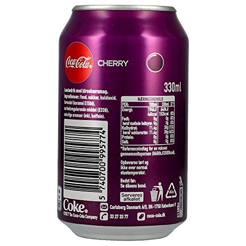 Cocal Cola Cherry, 24 x 330ml Lata (Sabor Cereza)