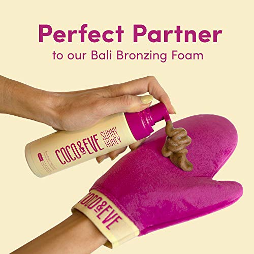 Coco & Eve Sunny Honey - Guante para espuma autobronceadora de Bali - Terciopelo suave