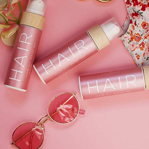 COCOSOLIS Aceite orgánico para el cabello 3 en 1 con aceites esenciales- Reparador pello, mascarilla pello y protector solar cabello - Para cabello, uñas, pestañas - Aroma tropical (110 ml)