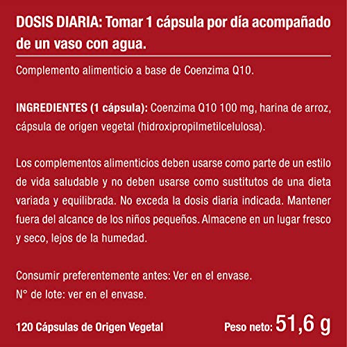 Coenzima Q10 Piel Huesos Potente Antioxidante Colesterol CoQ10 Anti Edad Regenerador Celular Arrugas Lineas de Expresión Ubiquinona Tratamiento 4 Meses Sistema Cardiovascular Inmunológico