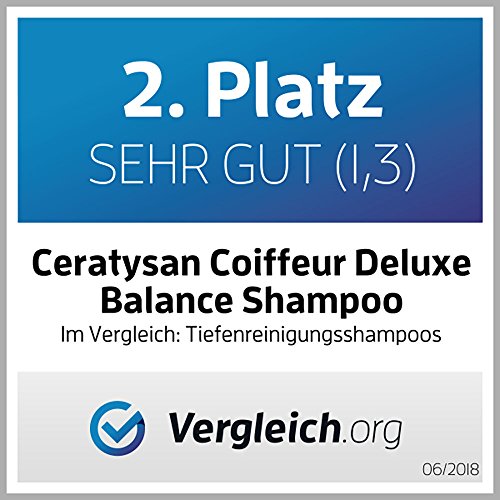 COIFFEUR DELUXE Champú específico y limpieza en profundidad | Para cabello extremadamente graso | Combate eficazmente la caspa | Revitaliza las puntas | orgánico | 250 ml | Producto de peluquería