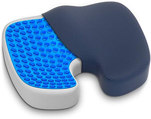 Cojín de asiento de espuma viscoelástica, cojín para asiento de coche, cojín para ciática, cojín para el coxis, asiento de hemorroides, cojín para el dolor y la cadera