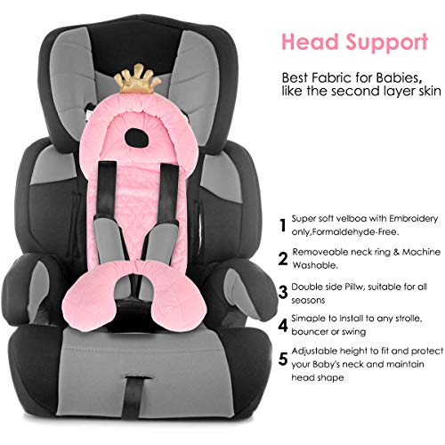 Cojín de Cochecito Suave para Bebés Recién Nacidos con Soporte para El Cuello Y La Cabeza Del Bebé