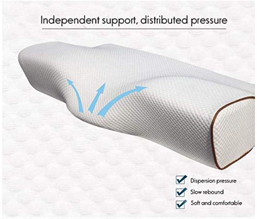 Cojín De Soporte Ergonómico con Forma De Alas De Mariposa Almohada para Dormir Espuma De Memoria Extensión De Pestañas Pestañas para Aliviar El Dolor,Breathablerebound