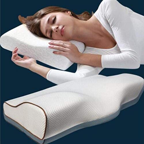 Cojín De Soporte Ergonómico con Forma De Alas De Mariposa Almohada para Dormir Espuma De Memoria Extensión De Pestañas Pestañas para Aliviar El Dolor,Breathablerebound