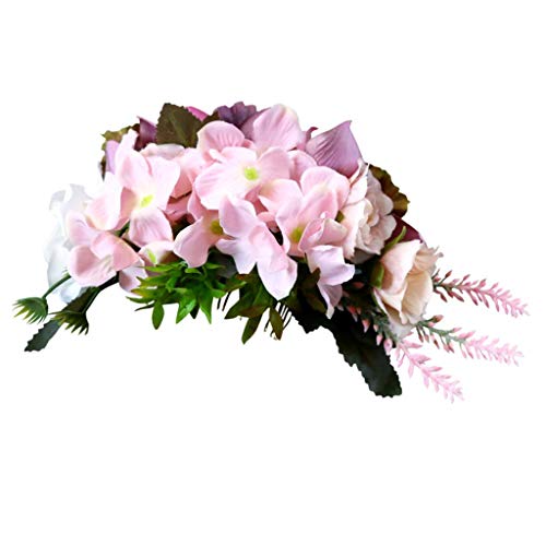 Colcolo Bonito Peine para El Cabello Novia De La Boda Tocado Peinado De Novia Flor Peluquería - Loto Rosa