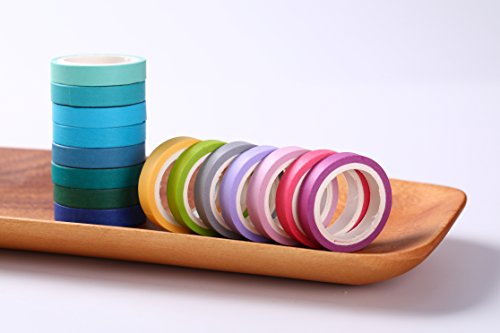 Colección de 40 rollos de cinta washi, cintas adhesivas decorativas para manualidades, para niños y para envolver regalos