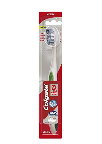 Colgate 360 Expert White, Cepillo de Dientes Medio - 1 ud