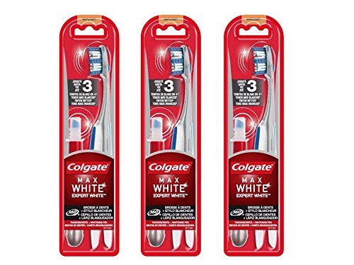 Colgate Max White + bolígrafo oral care cepillo de dientes Blanqueamiento) Platinum flexible –  – Juego de 3