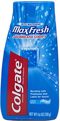 Colgate MaxFresh Cool Mint pasta dental con Mini Breath Strips, 4.6 oz