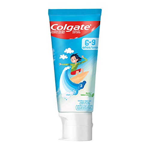Colgate Pasta De Dientes Infantil, Cambia De Color Al Cepillarte, Anticaries, Menta Suave - Pack 12 uds x 50 ml