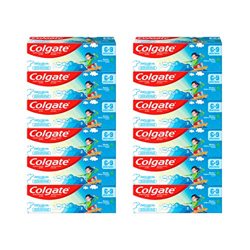 Colgate Pasta De Dientes Infantil, Cambia De Color Al Cepillarte, Anticaries, Menta Suave - Pack 12 uds x 50 ml
