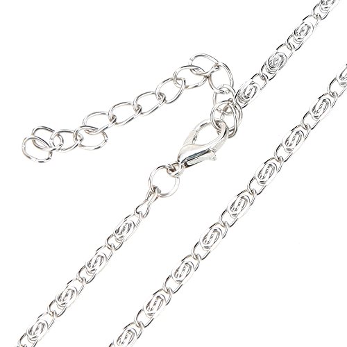 Collar Cadena Ajustable Colgante Luna Creciente Joyería Regalo para Mujer Moda Color Plata # 10
