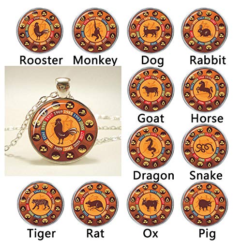 Collar Conchas Collar Colgante de Zodiaco Collar de Cadena Larga de Plata con Bala de Cristal Collar artístico Imagen representativa Moda