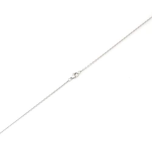 Collar de cadena de acero inoxidable de 2 mm, cadena fina de tono plateado, para collar o colgante, 40,6 a 76,2 cm