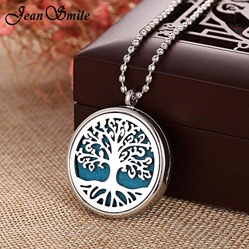 Collar Difusor De Aceite Esencial De Aromaterapia Nuevo Collar De Aromaterapia Difusor Colgante Árbol De La Vida Medallones Abiertos Colgante Aroma Perfume Difusor De Aceite Esencial Collare