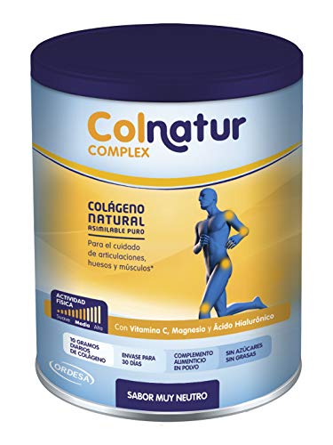 Colnatur Complex - Colágeno Natural para Músculos y Articulaciones, Vitamina C, Magnesio y Ácido Hialurónico, Sabor Neutro, 330 gr