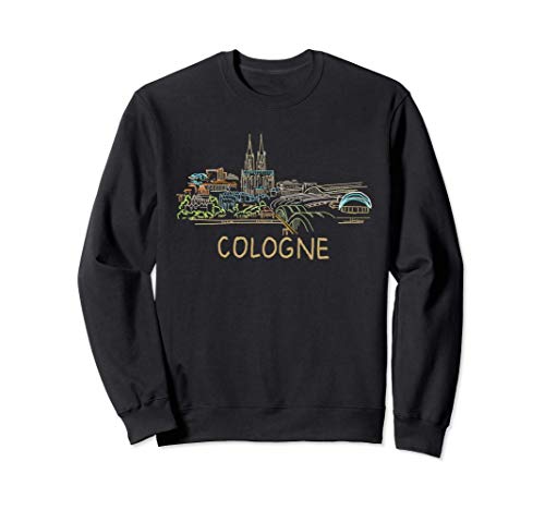 Colonia Alemania Dibujado A Mano Regalo Hombres Mujeres Sudadera