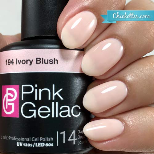 Color de pintauñas permanente Pink Gellac 194 Ivory Blush. Esmalte de gel, calidad profesional y fácil aplicación en casa. Esmaltes de uñas.