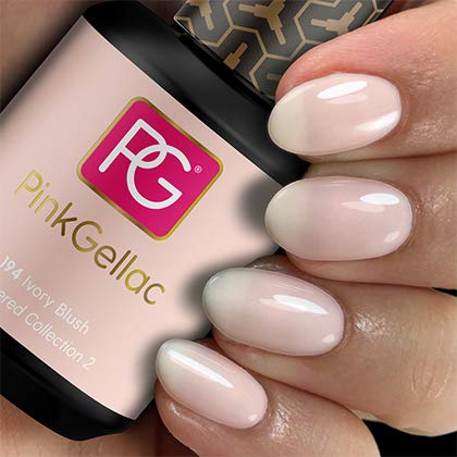 Color de pintauñas permanente Pink Gellac 194 Ivory Blush. Esmalte de gel, calidad profesional y fácil aplicación en casa. Esmaltes de uñas.