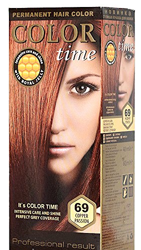 Color time, tinte permanente para el cabello de color pasión cobre 69