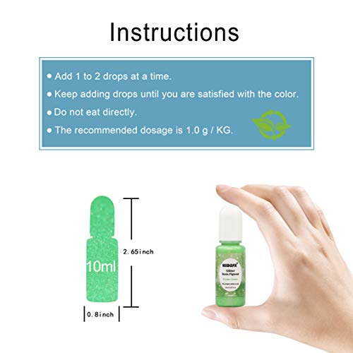 Colorante Resina Epoxi - 16 colores de brillo líquido Tinte de pigmento de perlas Cada botella 0.35 oz / 10 ml, colorante de resina líquida de color brillante para joyería de resina DIY Craft