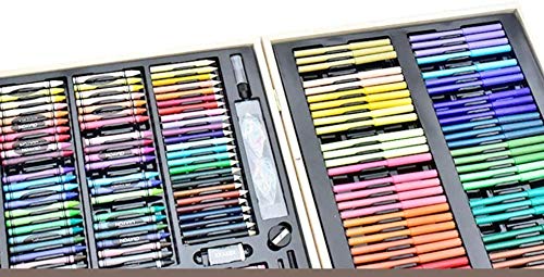 Colorear arte fijado 251pcs / set de herramientas Dibujo Artes niños del color de agua de la pluma líquida Pintura Kits de sistema de la pluma del Doodle y Tableros del garabato (Color: Negro, tamaño: