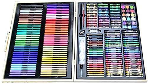 Colorear arte fijado 251pcs / set de herramientas Dibujo Artes niños del color de agua de la pluma líquida Pintura Kits de sistema de la pluma del Doodle y Tableros del garabato (Color: Negro, tamaño: