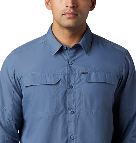 Columbia Silver Ridge 2.0 Camisa de Manga Larga, Hombre, Azul (Mountain), M