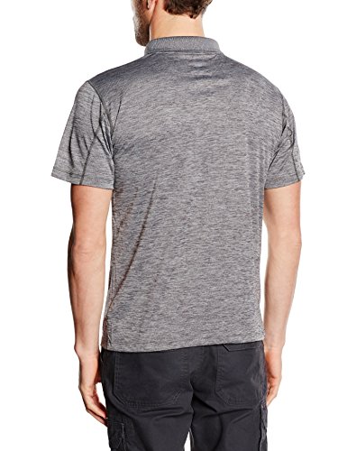 Columbia Zero Rules Polo con Protección Solar 30, Hombre, Gris (Tiburón Heather), M