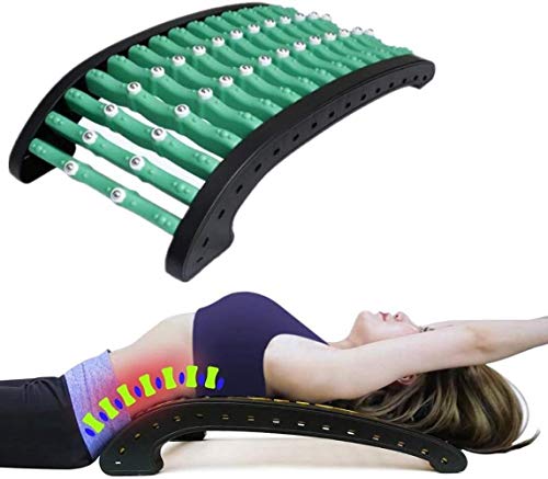Columna vertebral de yoga Pilates Spine Masaje de Yoga de Cama apoya la Columna Lumbar de la vértebra Cervical de tracción arqueada, estrías Corrección Lumbar Combinación Ajustable
