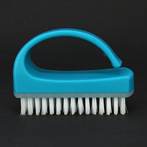 com-four® 4X Cepillo para Manos - Cepillo de Uñas con Mango - Cepillo de Lavado a Mano, Cepillo de Limpieza en Azul, Blanco, Rosa y Gris (04 Piezas - Mezcla de Colores 3)