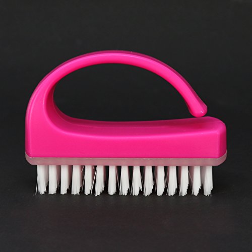 com-four® 4X Cepillo para Manos - Cepillo de Uñas con Mango - Cepillo de Lavado a Mano, Cepillo de Limpieza en Azul, Blanco, Rosa y Gris (04 Piezas - Mezcla de Colores 3)