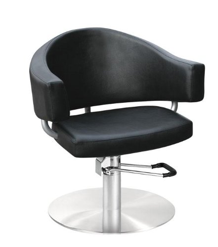 Comair 3070075 Valencia - Silla de peluquería profesional con bomba de bloqueo hidráulico, color negro
