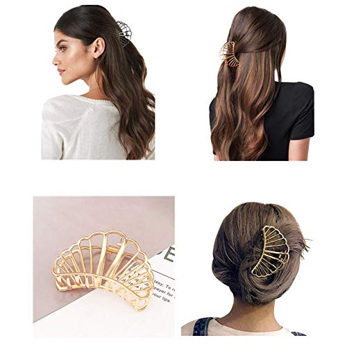 Comius Sharp 6pcs Clips de Pelo de Garra de Metal, Grandes Antideslizantes para Mujeres Niñas Hebillas de Pelo para Sujetar Pelo