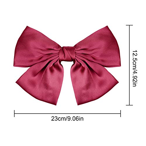 Comius Sharp Lazo Oversize Suave y Sedoso, 6 Piezas Lazos para Mujer, Cabello Elegantes Pasadores de pelo Bowknot Accesorios, Pasadores para el pelo para Mujeres y Niñas