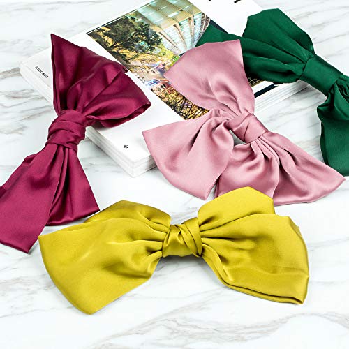 Comius Sharp Lazo Oversize Suave y Sedoso, 6 Piezas Lazos para Mujer, Cabello Elegantes Pasadores de pelo Bowknot Accesorios, Pasadores para el pelo para Mujeres y Niñas