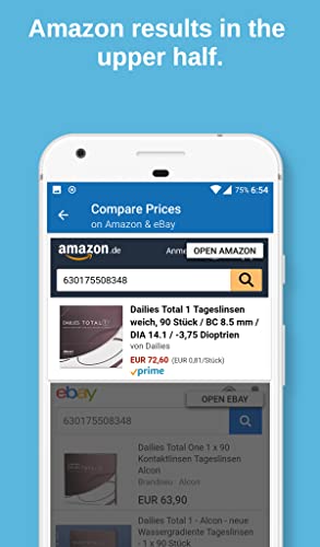 Compara los precios en Amazon, eBay y Walmart - con el escáner de código de barras