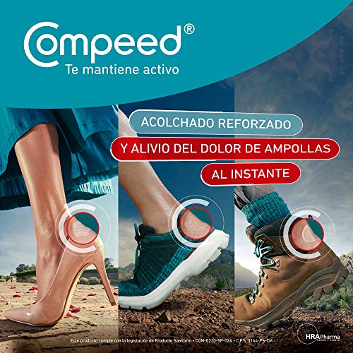 COMPEED Ampollas Surtido, 5 Apósitos Hidrocoloides - Pack de 2 (Total 10), Cuidado de Pies, Cura más rápido