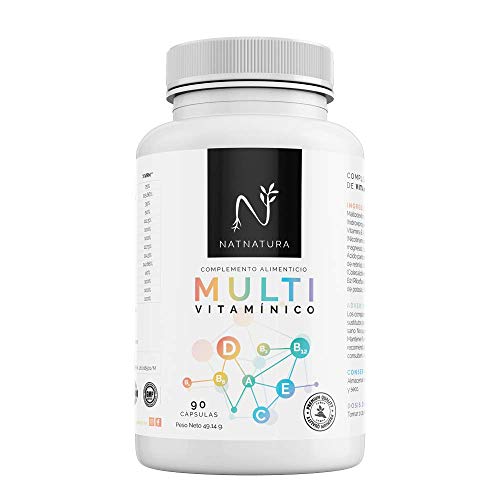 Complejo multivitamínico con Vitamina D 3 para hombre y mujer, a base de vitaminas y minerales. Reduce el cansancio, la fatiga y refuerza el sistema inmunitario. 90 cápsulas.