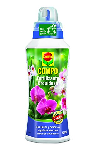 Compo Fertilizante para orquídeas, para Plantas sensibles, con Guano y extractos Vegetales, 500 ml, 23x7x6.3 cm, 1408902011
