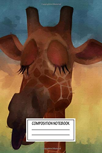 Composition Notebook: Animals Sleeping Giraffe Childhood Wide Ruled Note Book, Diary, Planner, Journal for Writing