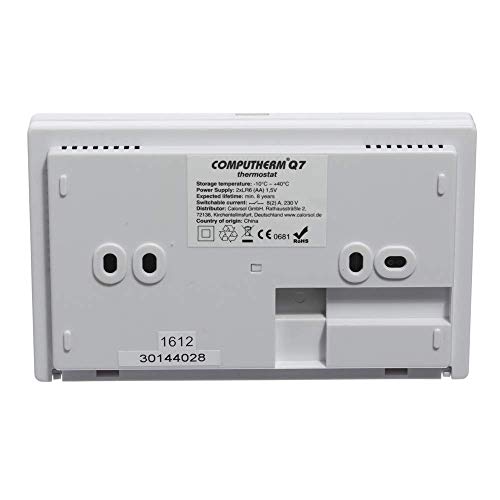 COMPUTHERM Q7 termostato digital programable para pared para calefacción, aire acondicionado y suelo radiante - 1 regulador con 6 programas por día