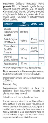 Confortflex® 1200 mg. 60 comprimidos con colágeno, cúrcuma, magnesio, ácido hialurónico y vitamina C.