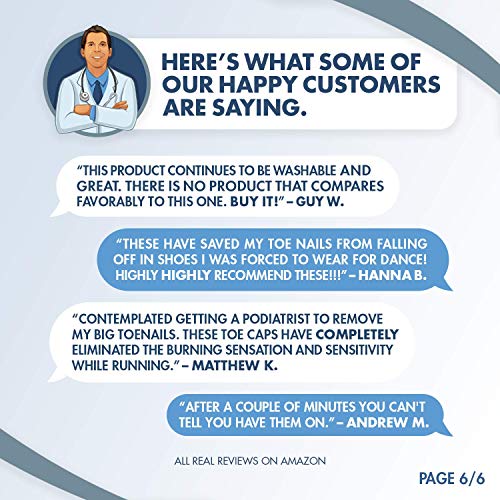 Conjunto de 4 Piezas de Tapones para Dedos en Gel de Dr. Frederick's Original 4 – Previene Callos y Ampollas – Para Hombres y Mujeres